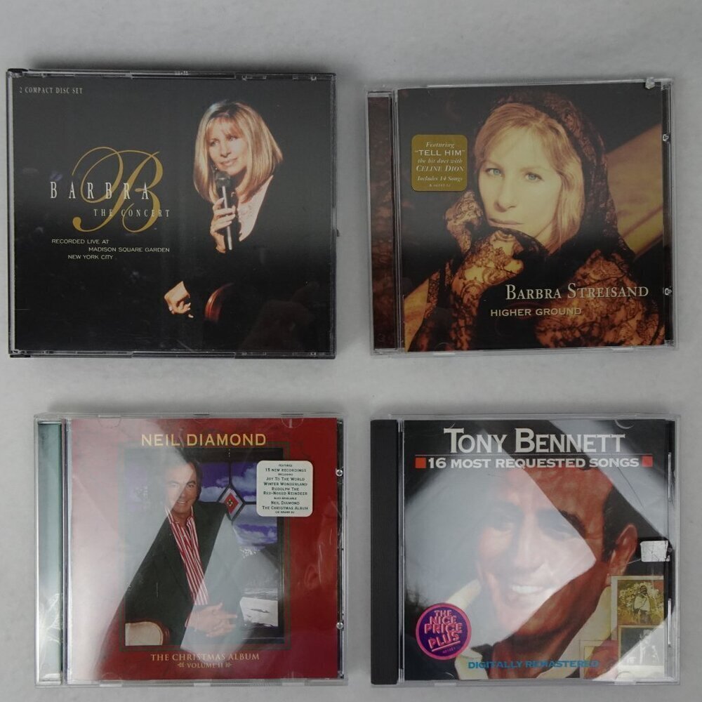 Lot Of 4 Music Cds Mixed Bundle Easy Listening Streisand Bennett Neil Diamond